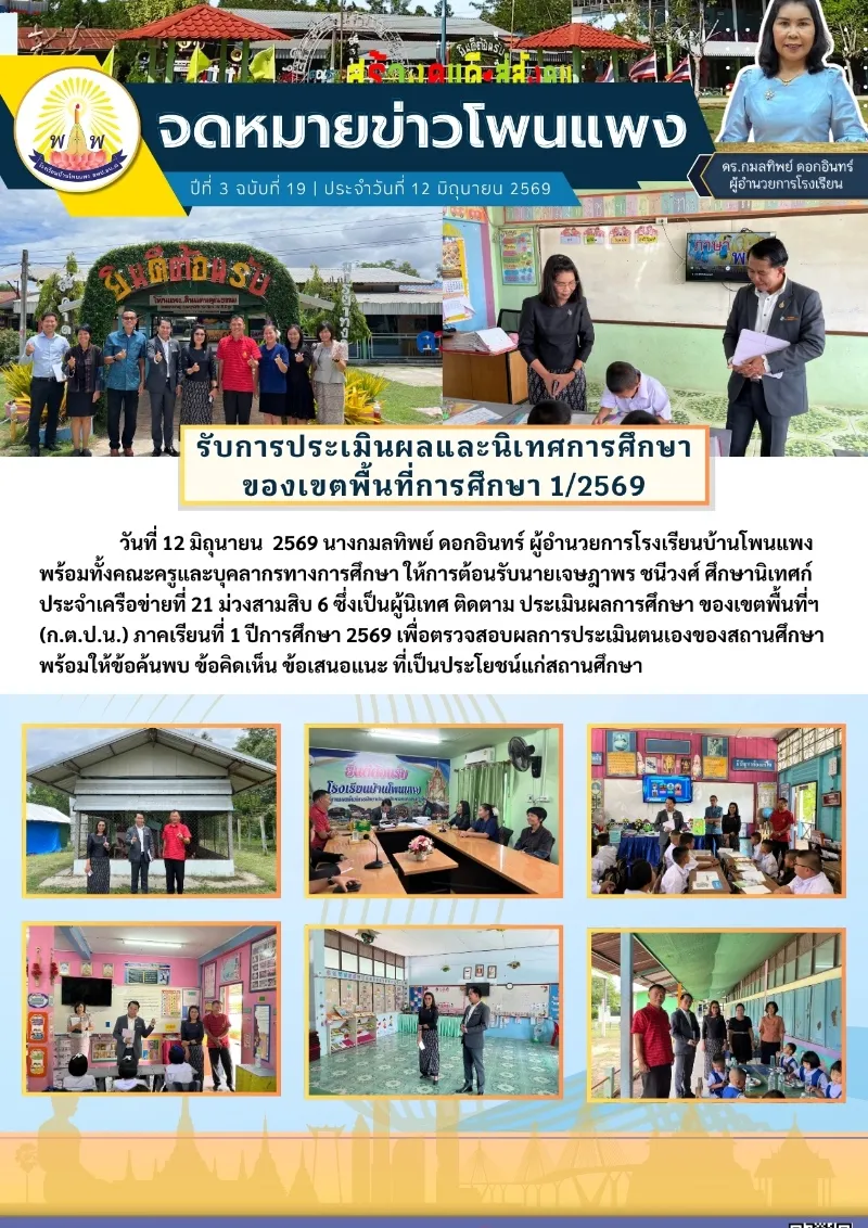 รับการประเมินผลและนิเทศการศึกษา 1/2569